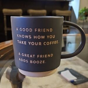 Coffee Mug with Quote - Grey Ceramic